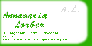 annamaria lorber business card